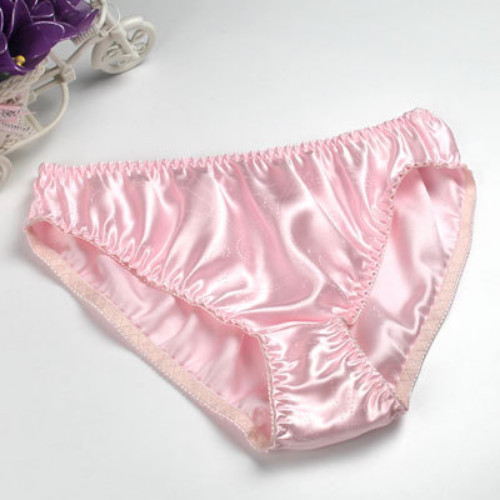 Ladies 100% Silk Panties Mulberry Silk Mid Waist Silky Printed Briefs Underwear