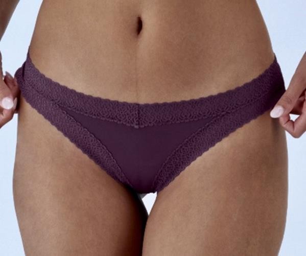 MAIDENFORM M Super Soft Lace Trim V Back Quartz Purple Thong Panty Womens S M XL