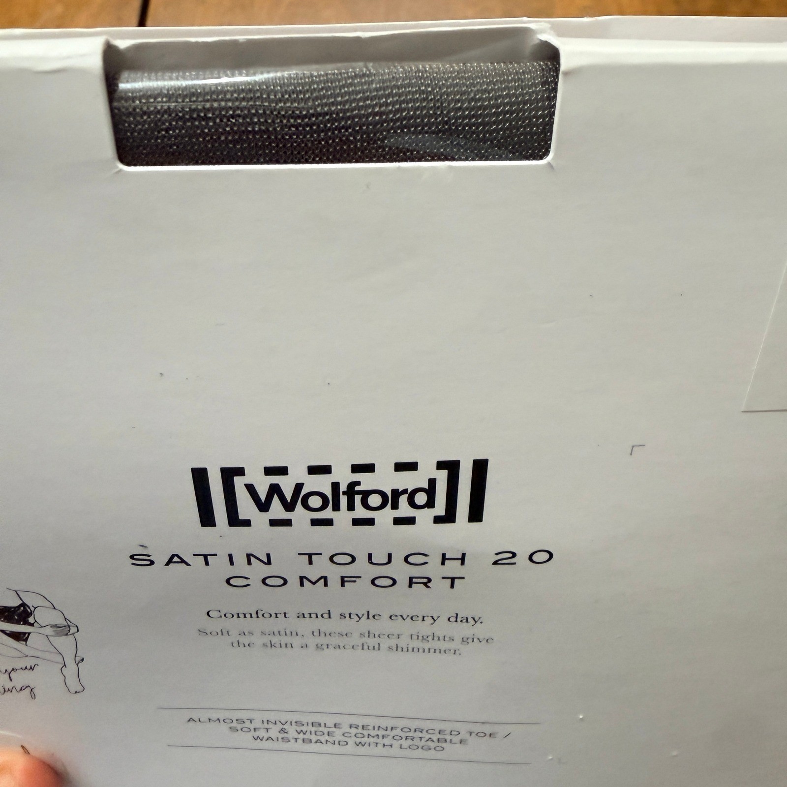 Wolford Satin Touch 20 Comfort Tights XXL Steel Gray Sheer Pantyhouse NEW