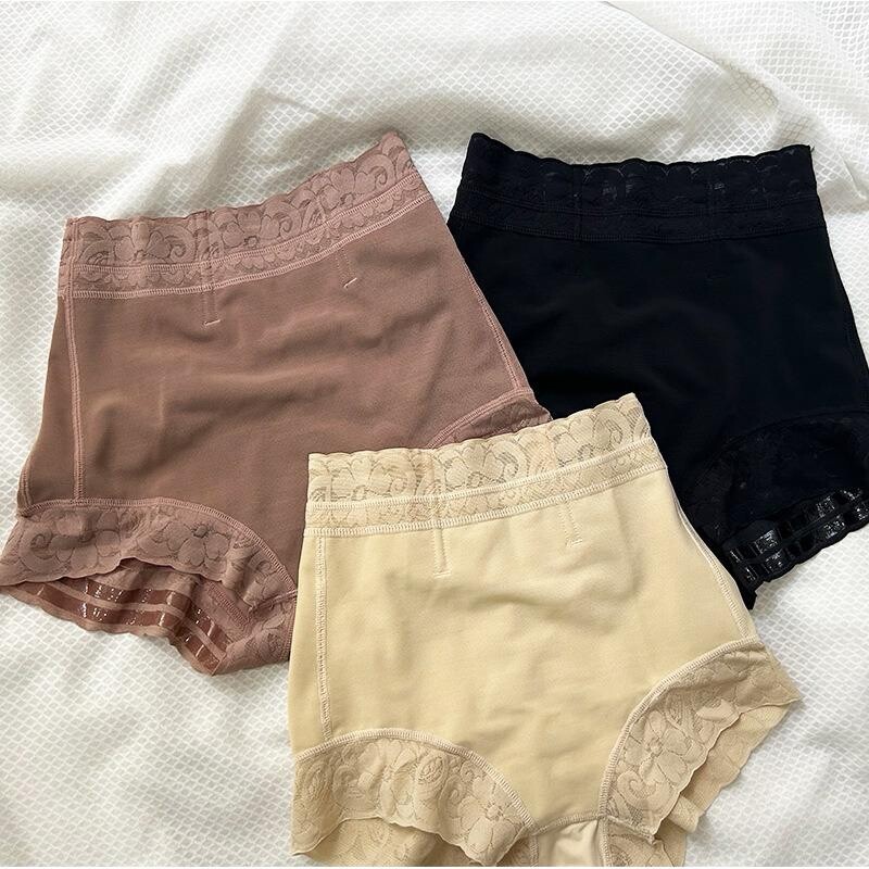 High Waist Lace Seamless Butt Lifting Padded Boyshort Shapewear for Women