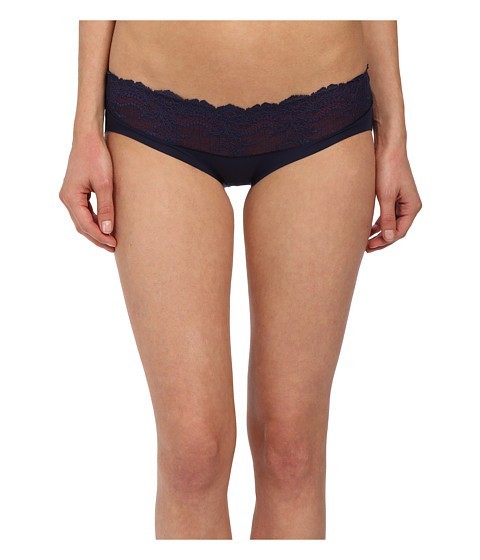 SPANX L26506 Women’s Lace Waist Hipster Deep Lapis Rich Garnet Size S
