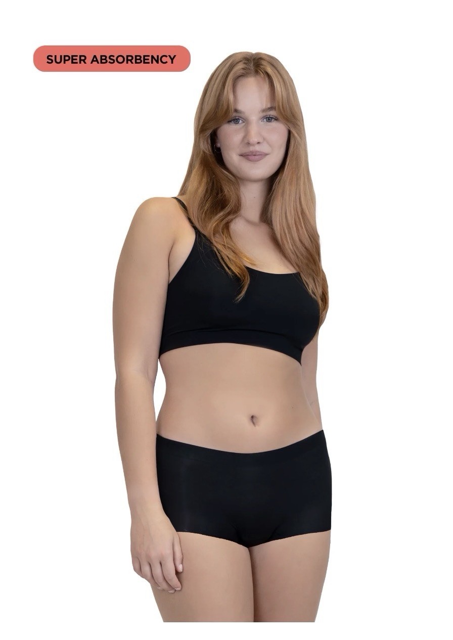 2-Pair NO BOUNDARIES Women’s XXL (20) Boyshort Period Underwear Super Absorbency
