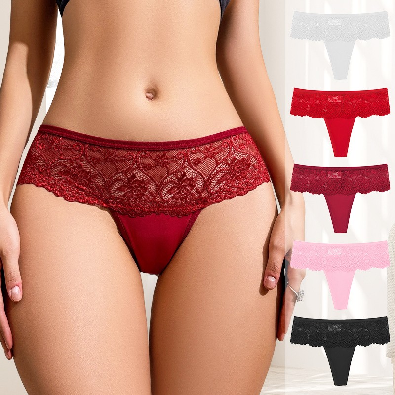 5 Pack Lot Ladies Womens Sexy Panties Thongs G string Briefs Underwear Lingeries