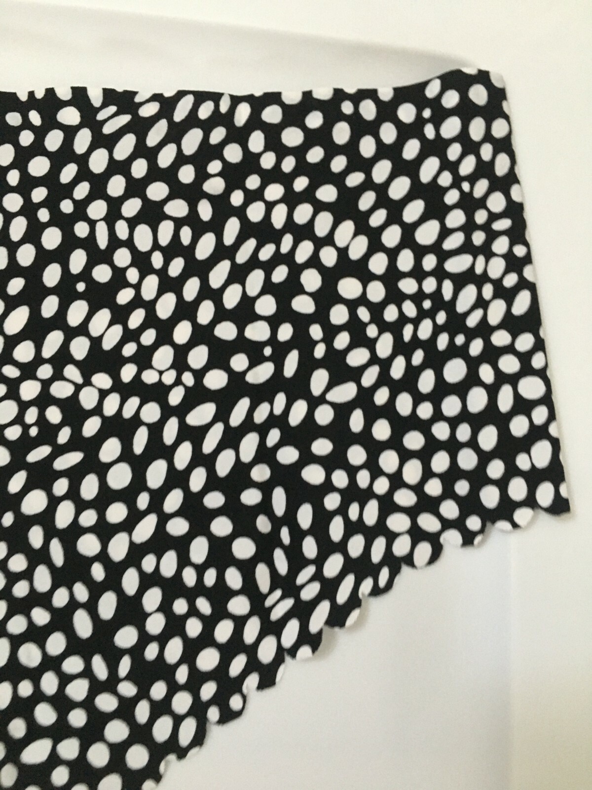 Womens Sexy Black White Dots Cheeky Panties Size M-2X-3X No Show Scalloped Hem