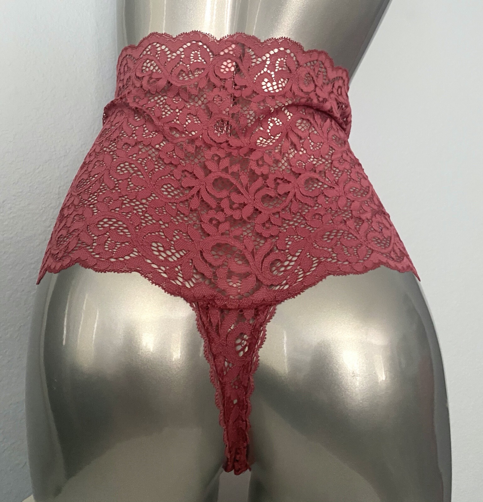 Victoria’s Secret Thong Panty Lady Pink Athena Lace High Waist Body XS S M XL