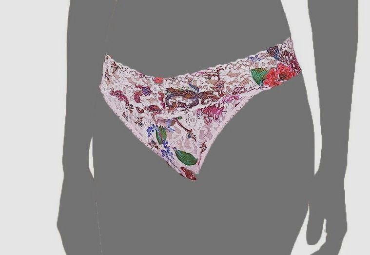 $25 Hanky Panky Women’s Pink Floral Garden Original Rise Thong Size OS(4-14)