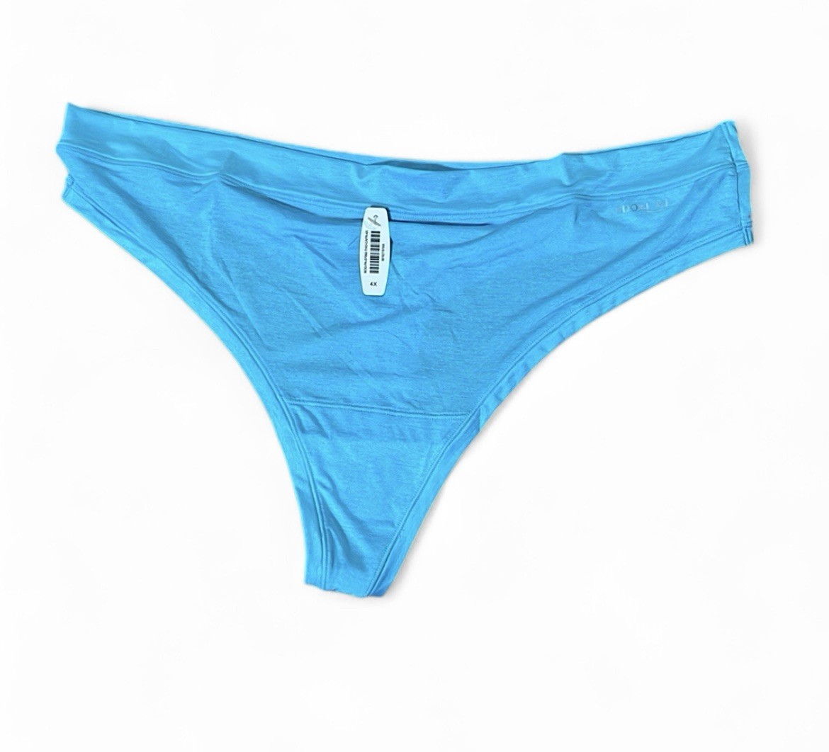 Adore Me Panty Sz 4XL Blue Thong Silky Closet Staple Feminine
