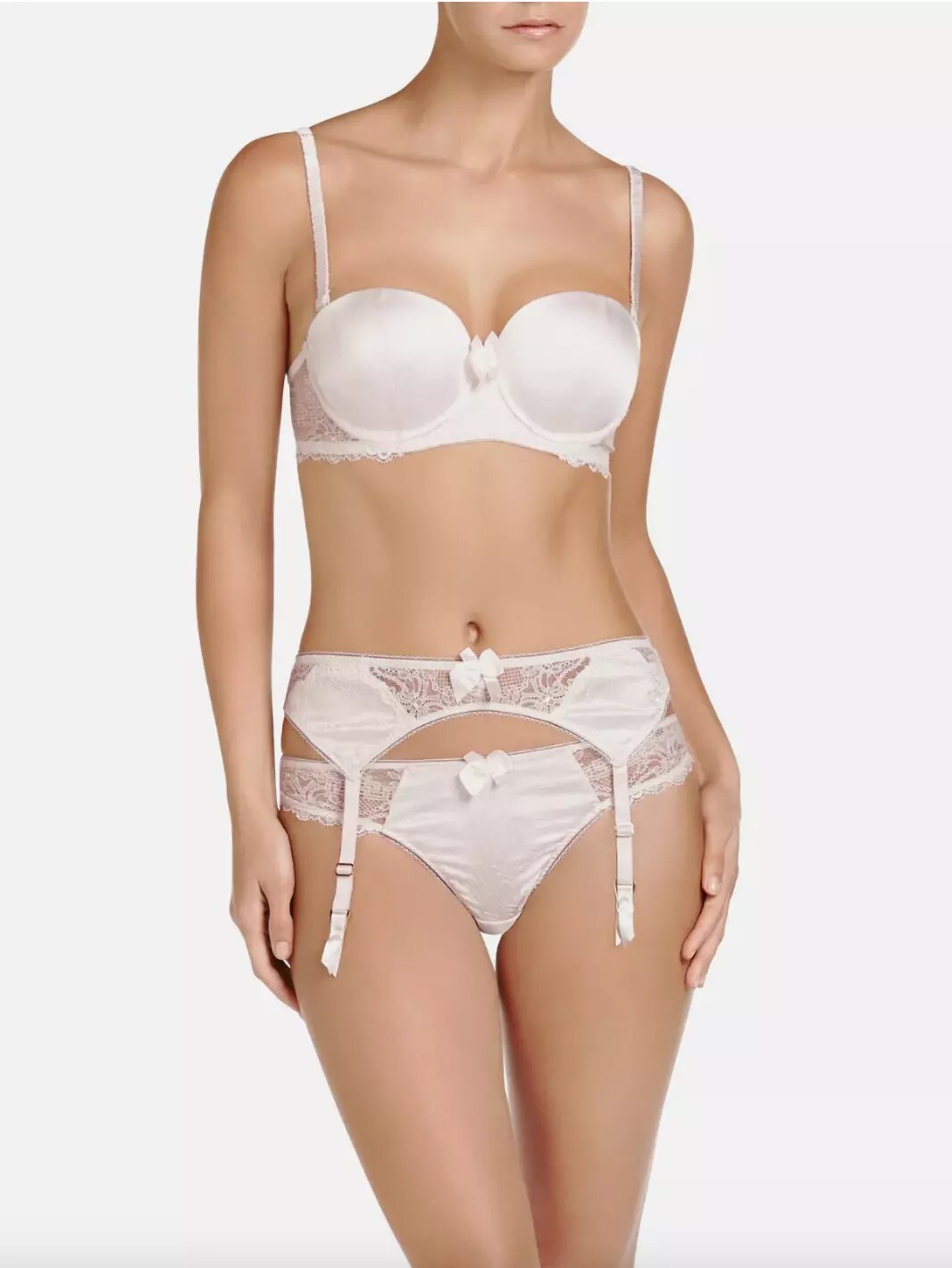 ✨Stella McCartney Thong Panty MIA LOVING Floral White Sand Cream Silk Lace L $99