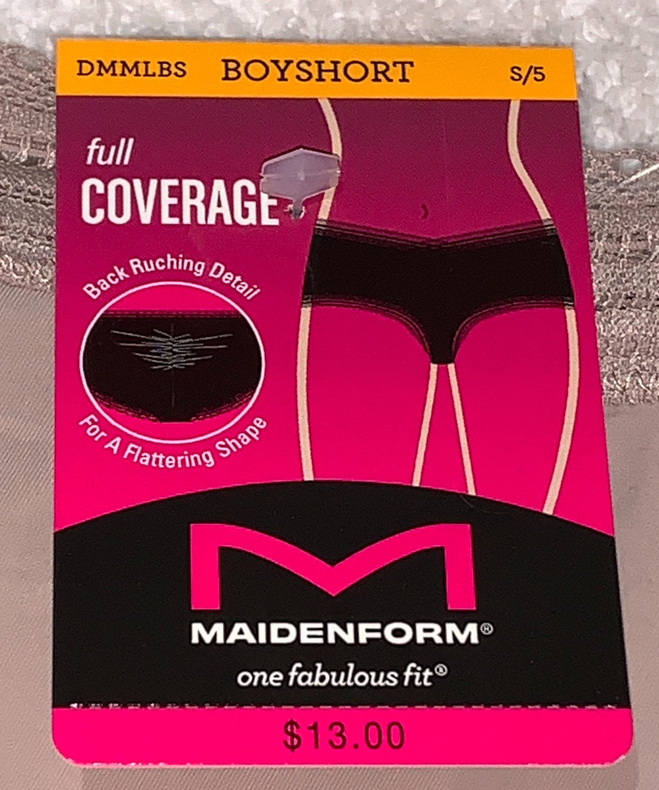 MAIDENFORM Fab Fit Full Coverage Evening Blush Boyshort Panty Womens Sz M 6 L 7