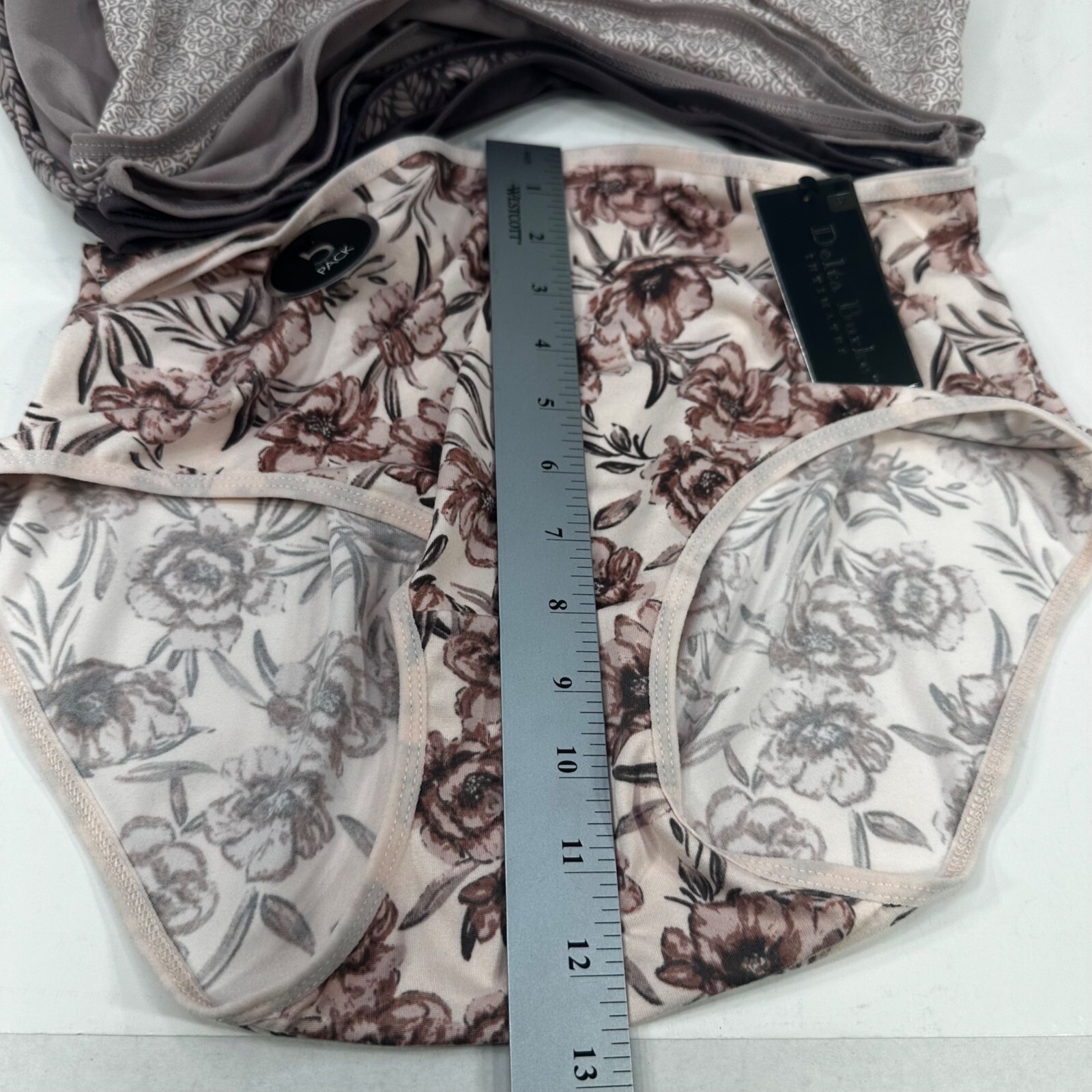 Lot Of Five Delta Burke Women’s Size 1X Panty Brief Assorted Brown Colors New