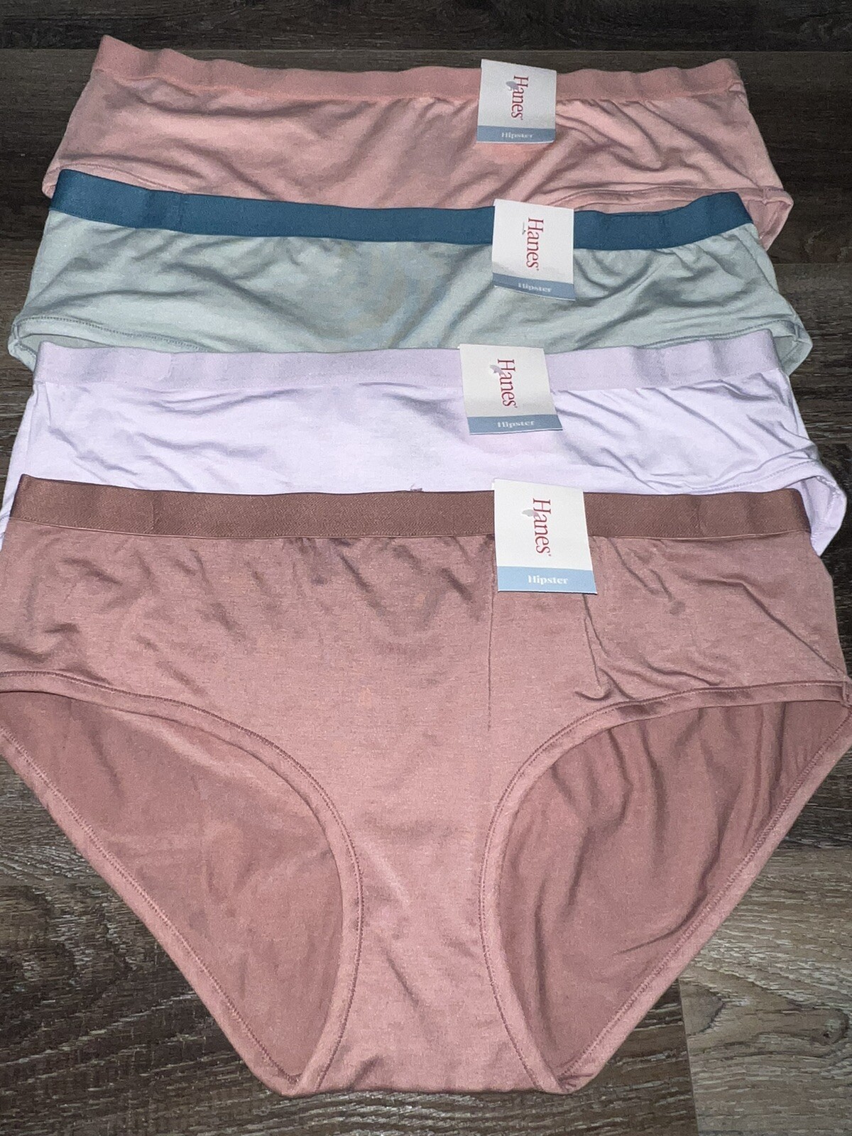 Hanes ~ 4-Pair Womens Hipster Underwear Panties Polyester Blend ~ 3XL/10