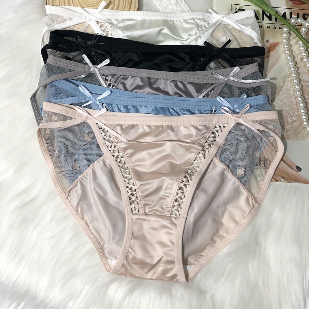 Pack Of 5 Womens Sexy French Satin Panties Briefs Underwear Lot String Bikinis
