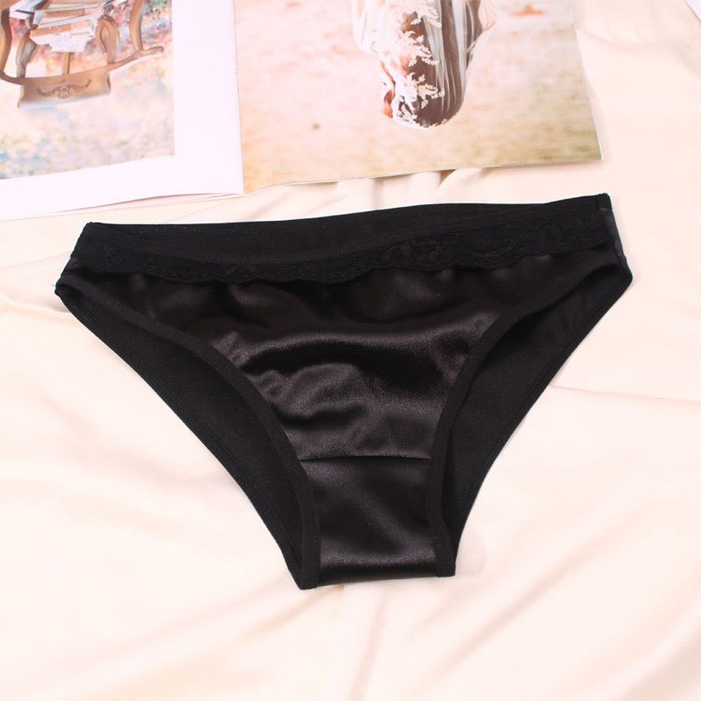 Useful Evening Home Underwear Panties Knicker Satin Soft Solid Stretchy