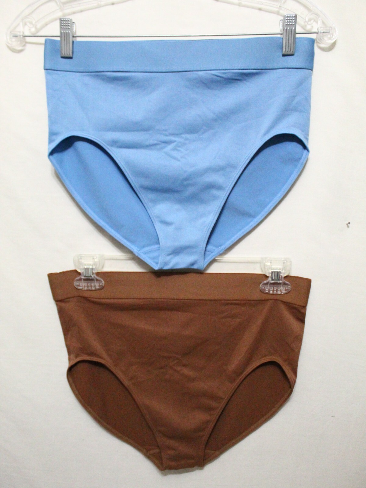 RHONDA SHEAR womens mid rise briefs panties size L pack of 2 smoothing NEW