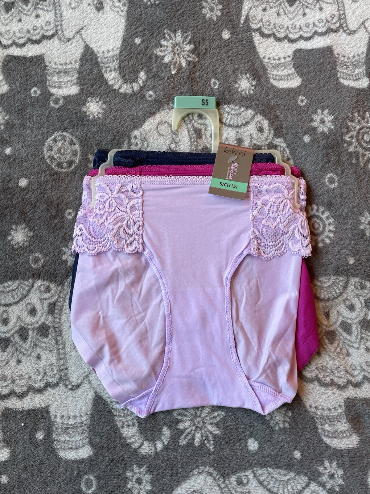 SECRET TREASURES size S 5 BRIEF PANTIES Multi Colors3 PACK new