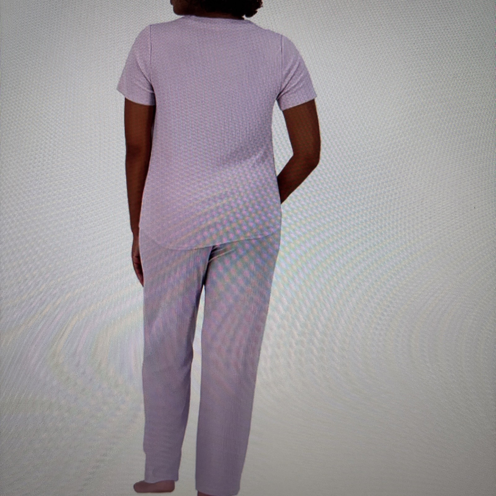 Live2Lounge Women’s 4‑Piece Pointelle Pajama Lounge Set Purple Size Large NWT