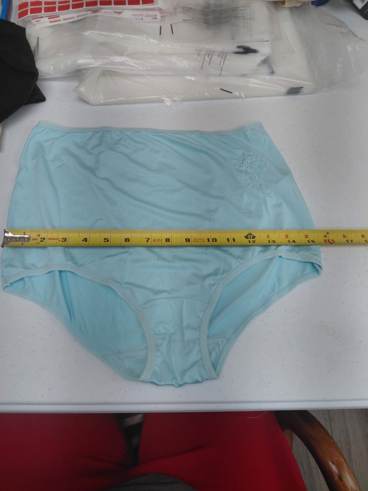 Vintage QT Intimates Blue Brief Size 8