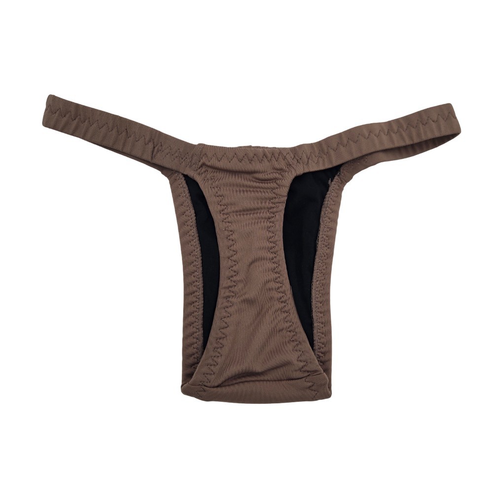 Brown Satin Gaff Panty Tucking Compression Underwear Transgender or Crossdresser