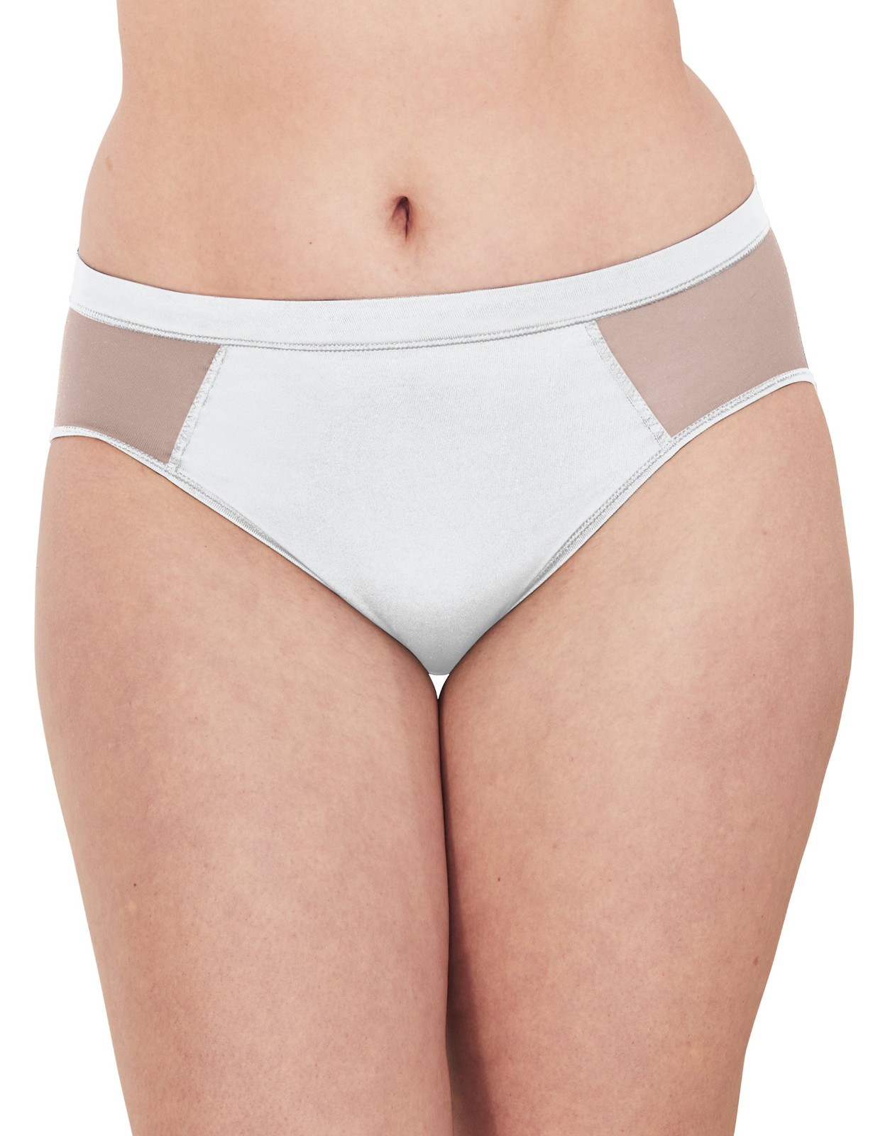 Bali One Smooth U Ultra Light Hi-Cut Underwear, White, LARGE/7