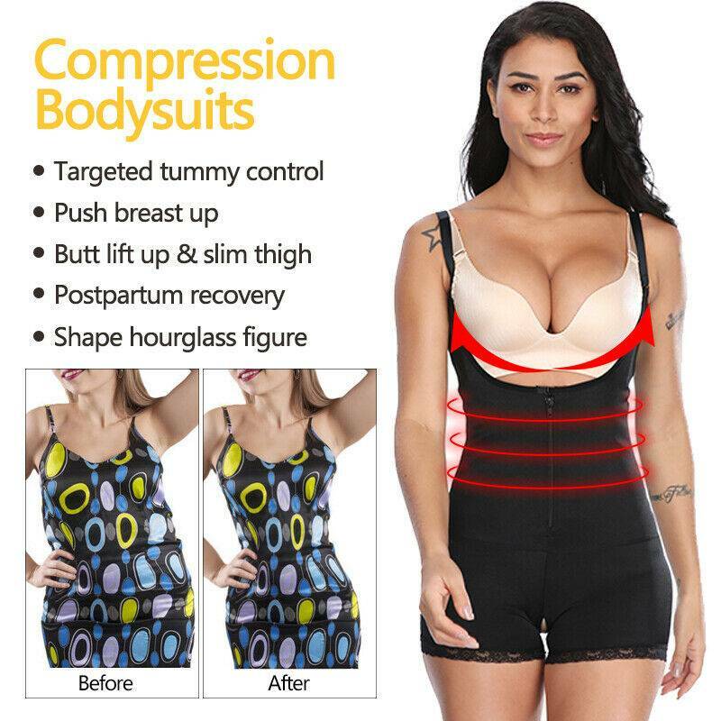 US Fajas Colombianas Reductoras Full Body Shaper Post Surgery Slimming Bodysuit