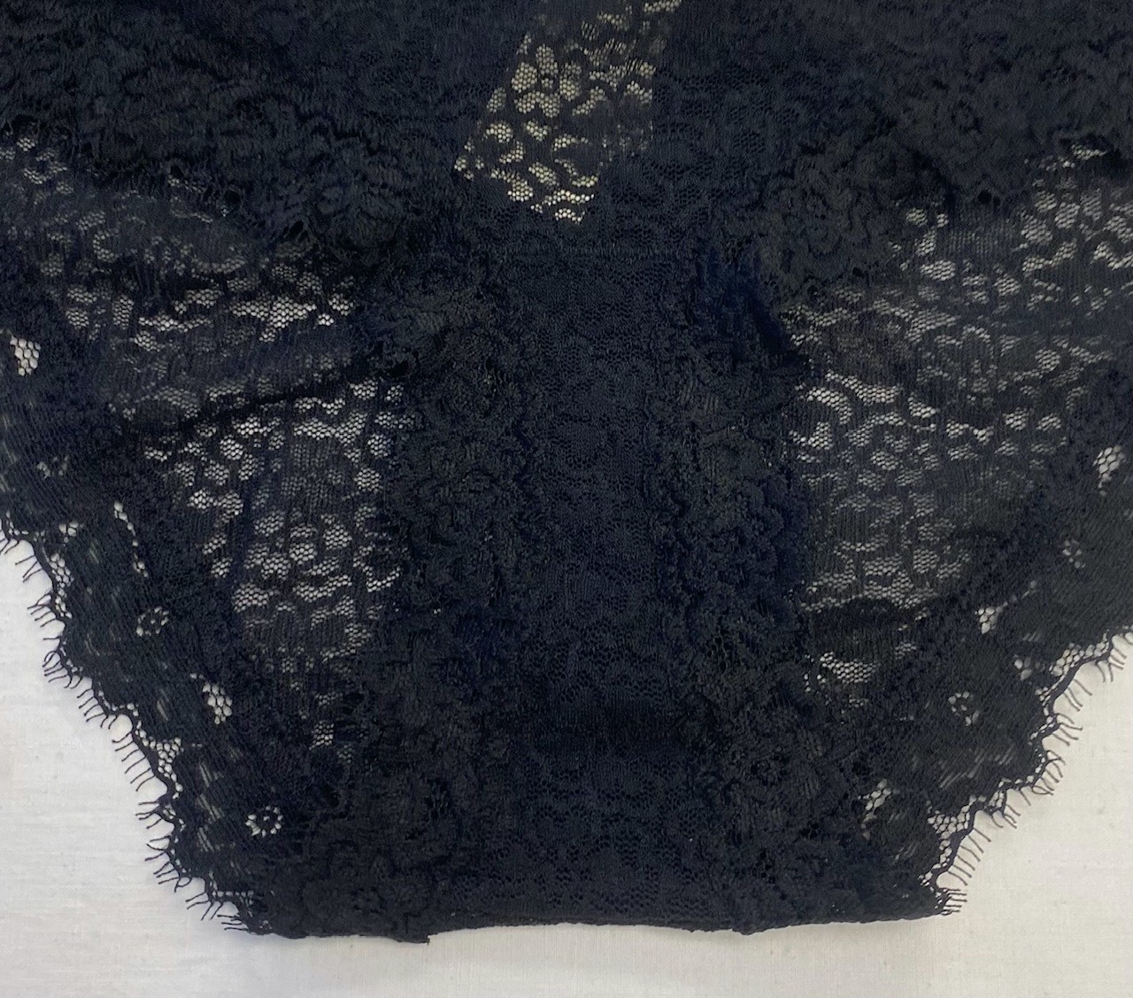 Aerie Eyelash Lace Bikini Underwear — TRUE BLACK S