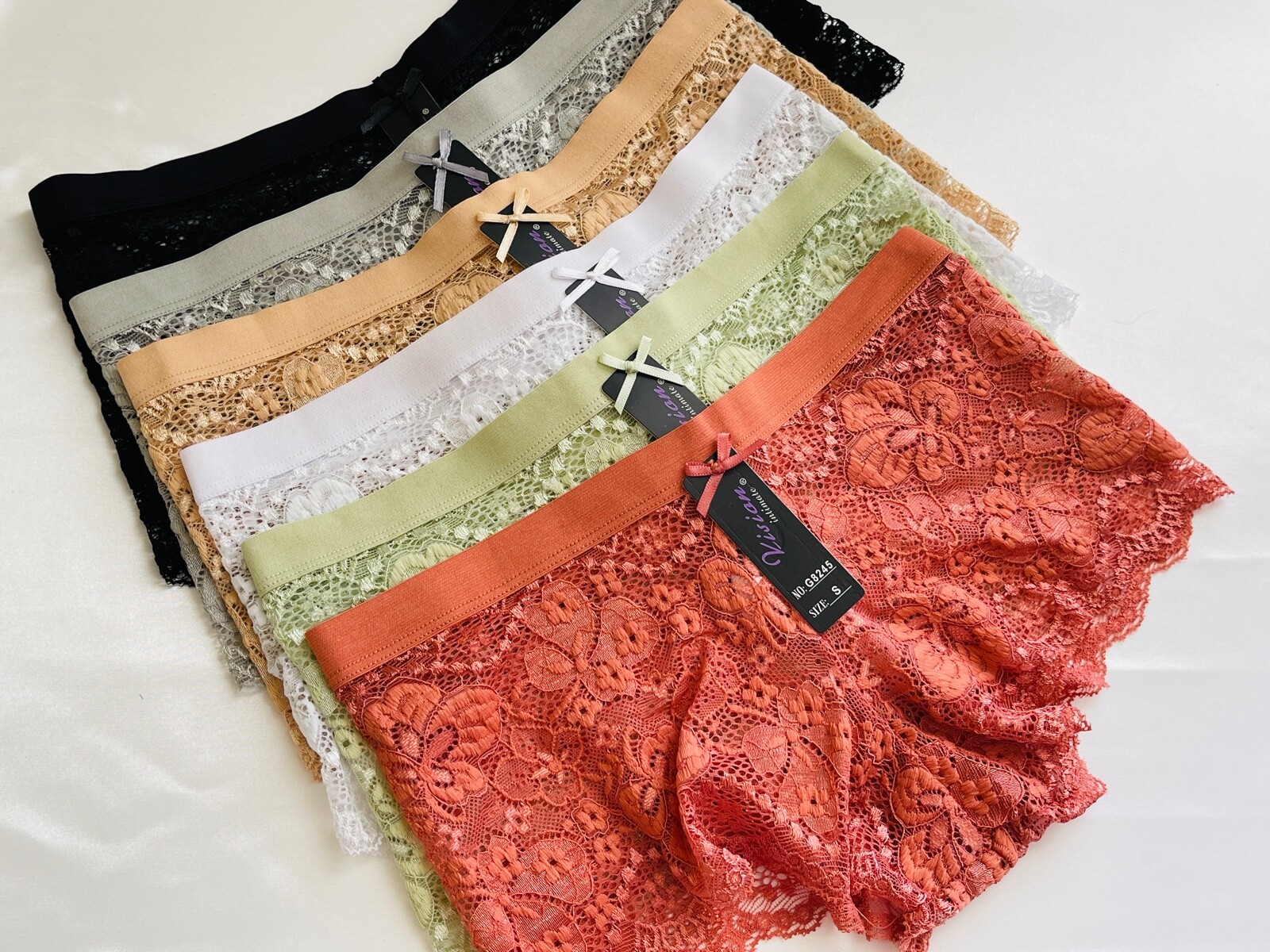 Boyshorts Lace Seamless SOFT 6 OR 12 Undie Shortie PANTIES UNDERWEARS G8245 S-XL