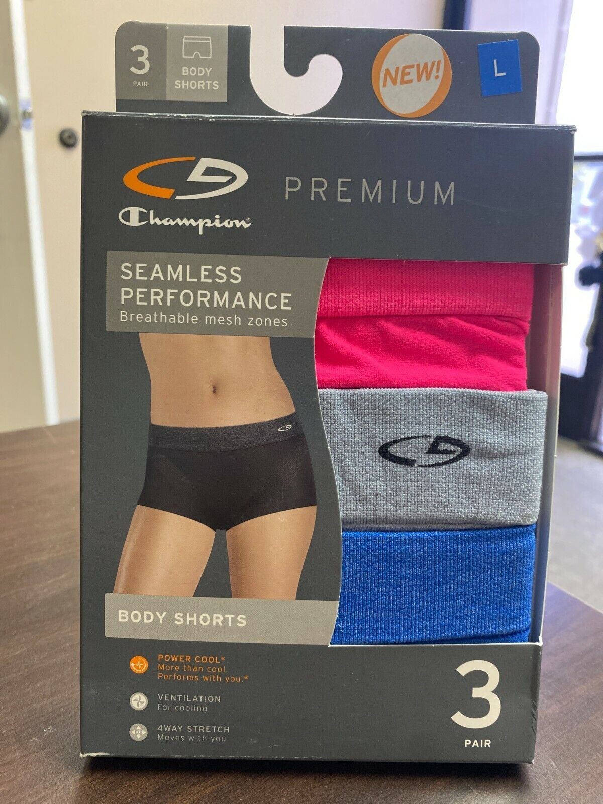 NIB Hanes Mens 3-Pack X-Temp Comfort Cool Boxer Briefs, Regular Length, 2XL/2XG