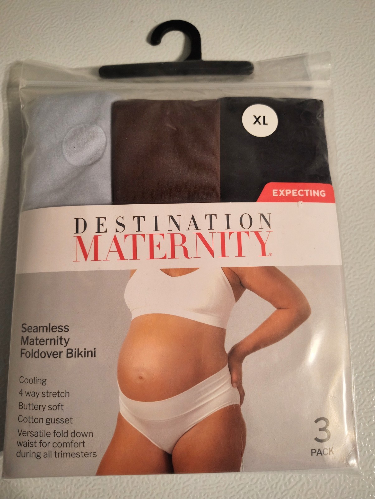 DESTINATION MATERNITY size XL Seamless Maternity Bikini underwear 3 Pack NIP
