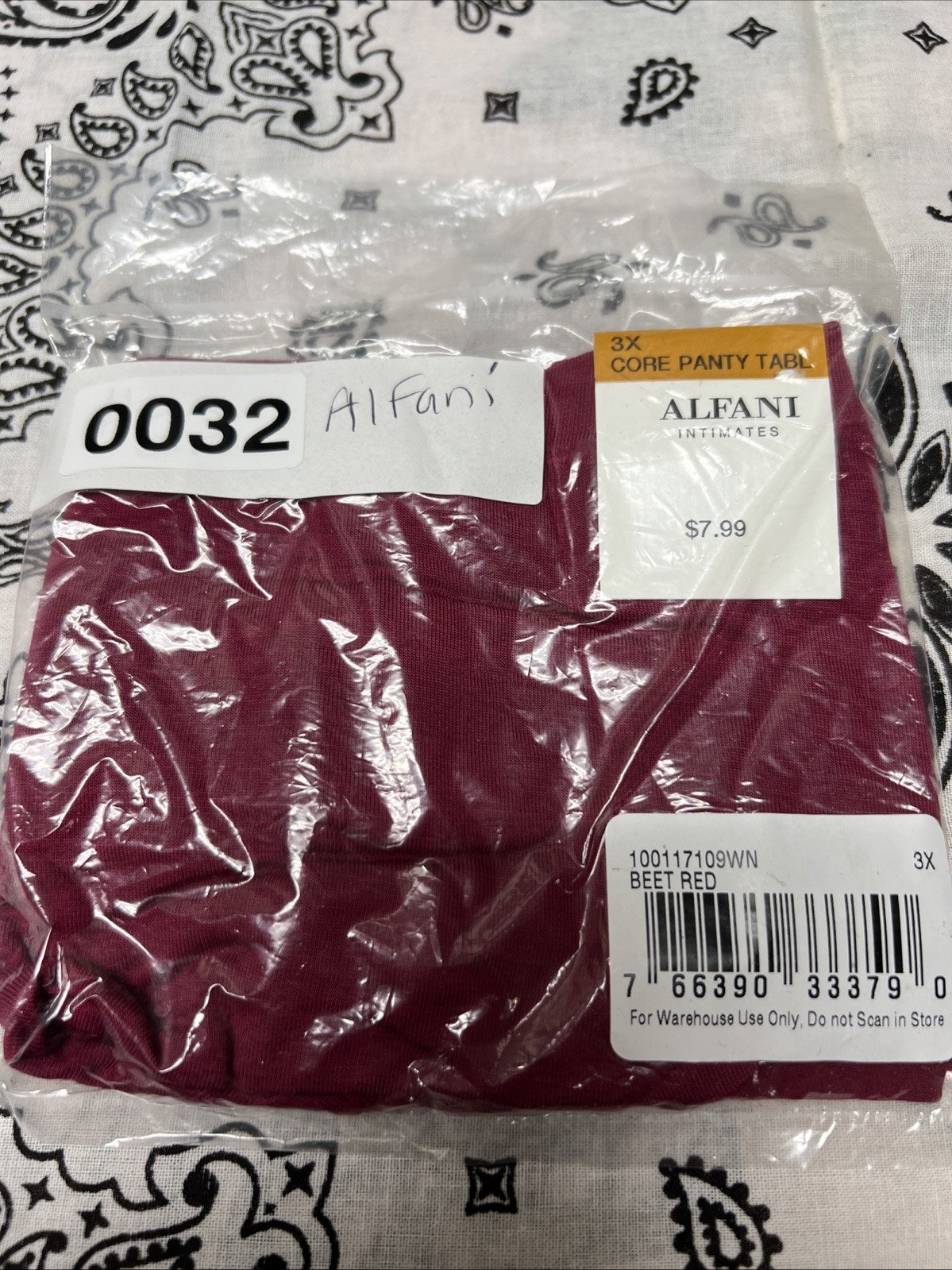 Alfani Intimates Women’s Plus Size 3X Ultra Soft Rayon Panty Underwear Beet Red