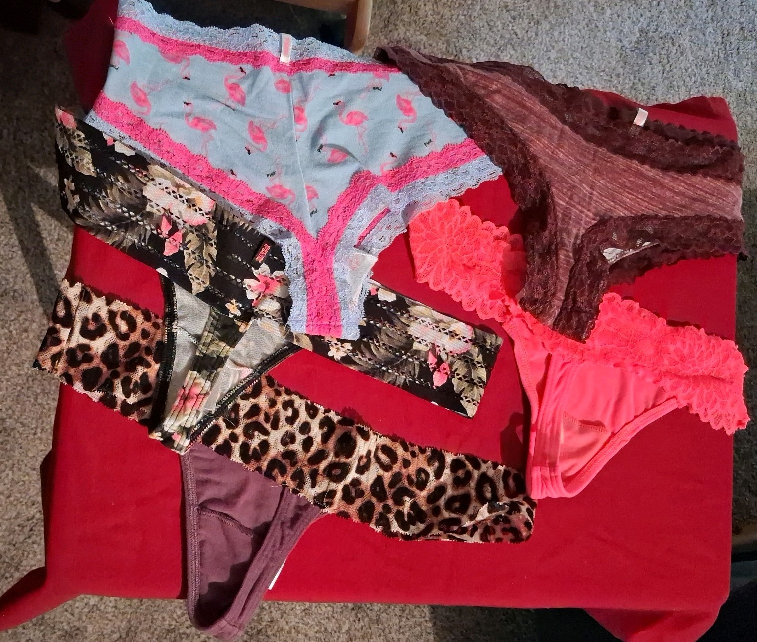 VS Pink Extra Low Rise Cheekster Thongs Sz S Lot 5 Pairs! New With Tags.