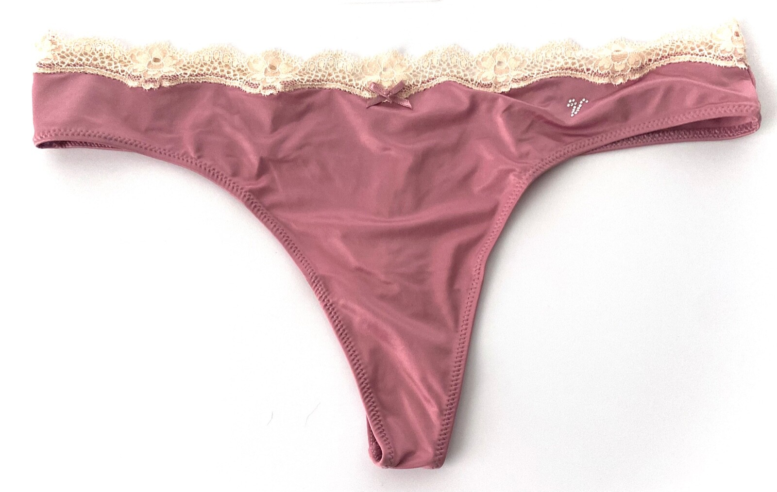 Victoria’s Secret Panty Dusky Mauve Stretch Second Skin Dream Angels Thong XL