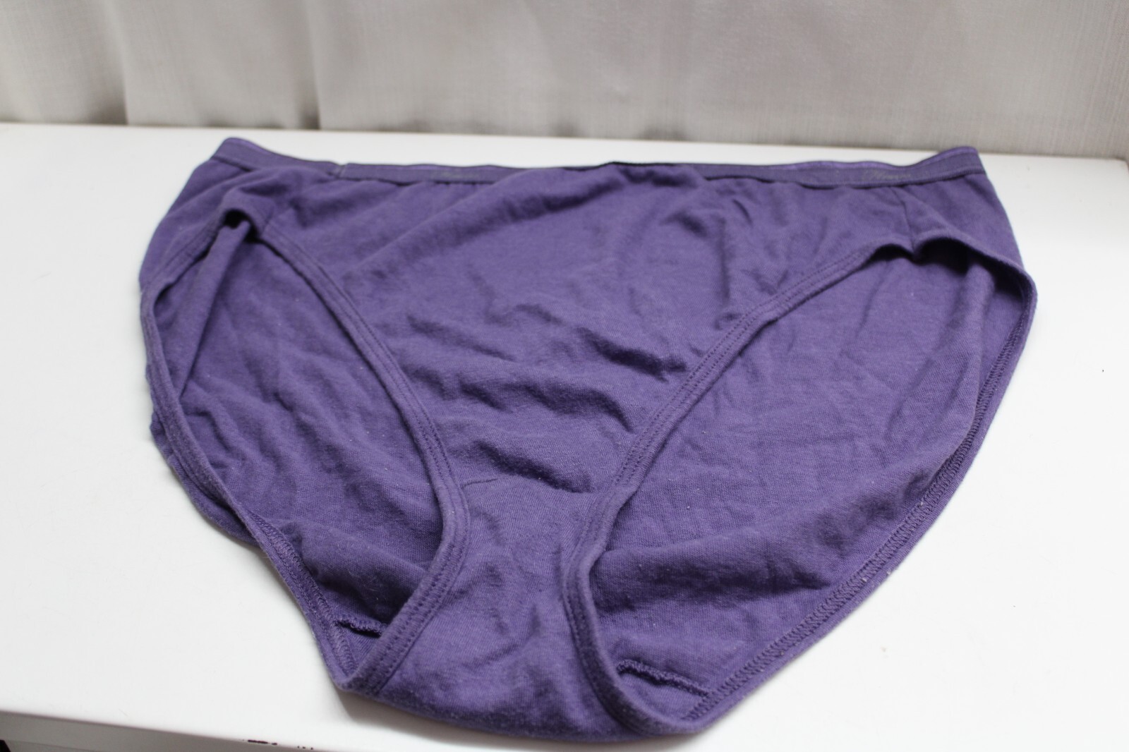 HANES~Women’s Tagless High Leg Hipsters Size 8 XL~1 Pairs Cotton COOL DRI~Purple