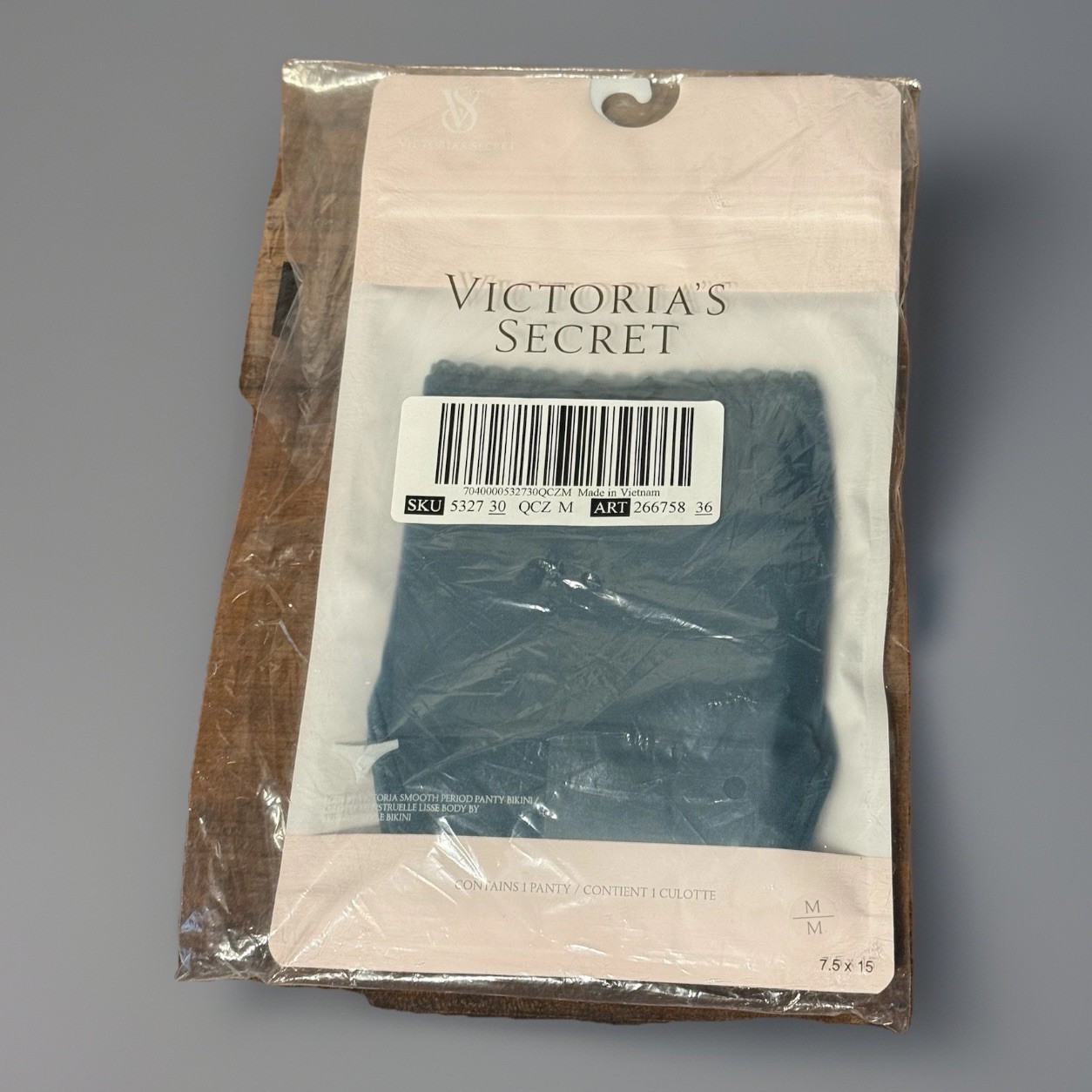 Victoria’s Secret Period Panty Bikini M Teal Leak Protection Wicking Gusset NWT