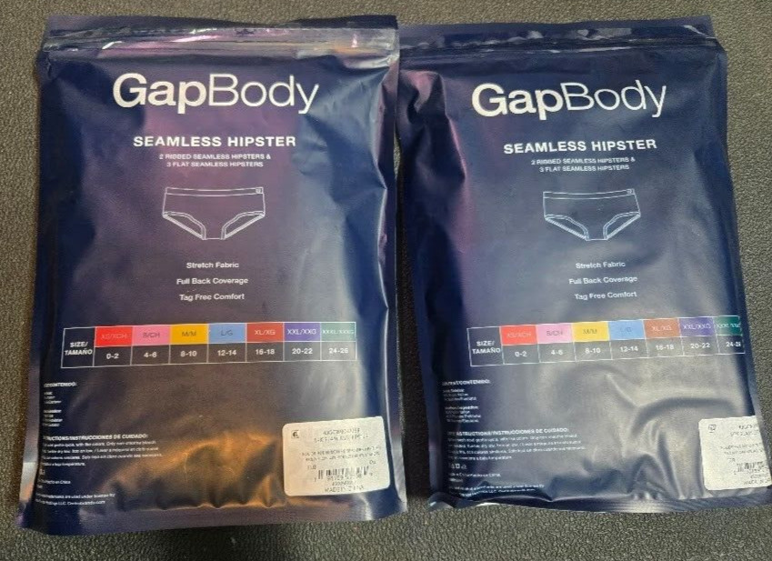 2 Packs GapBody Ladies Seamless Bikini Hipster Underwear XXL 10 pieces Bargain