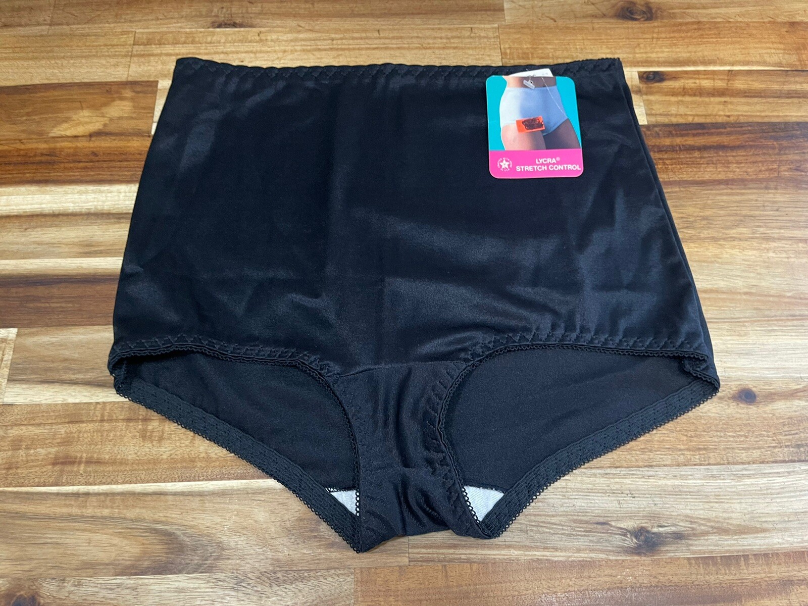 ✅Vintage ✅Nylon Panties ✅Lycra Stretch ✅Granny High Waisted ✅BLack ✅Size 2X ✅USA
