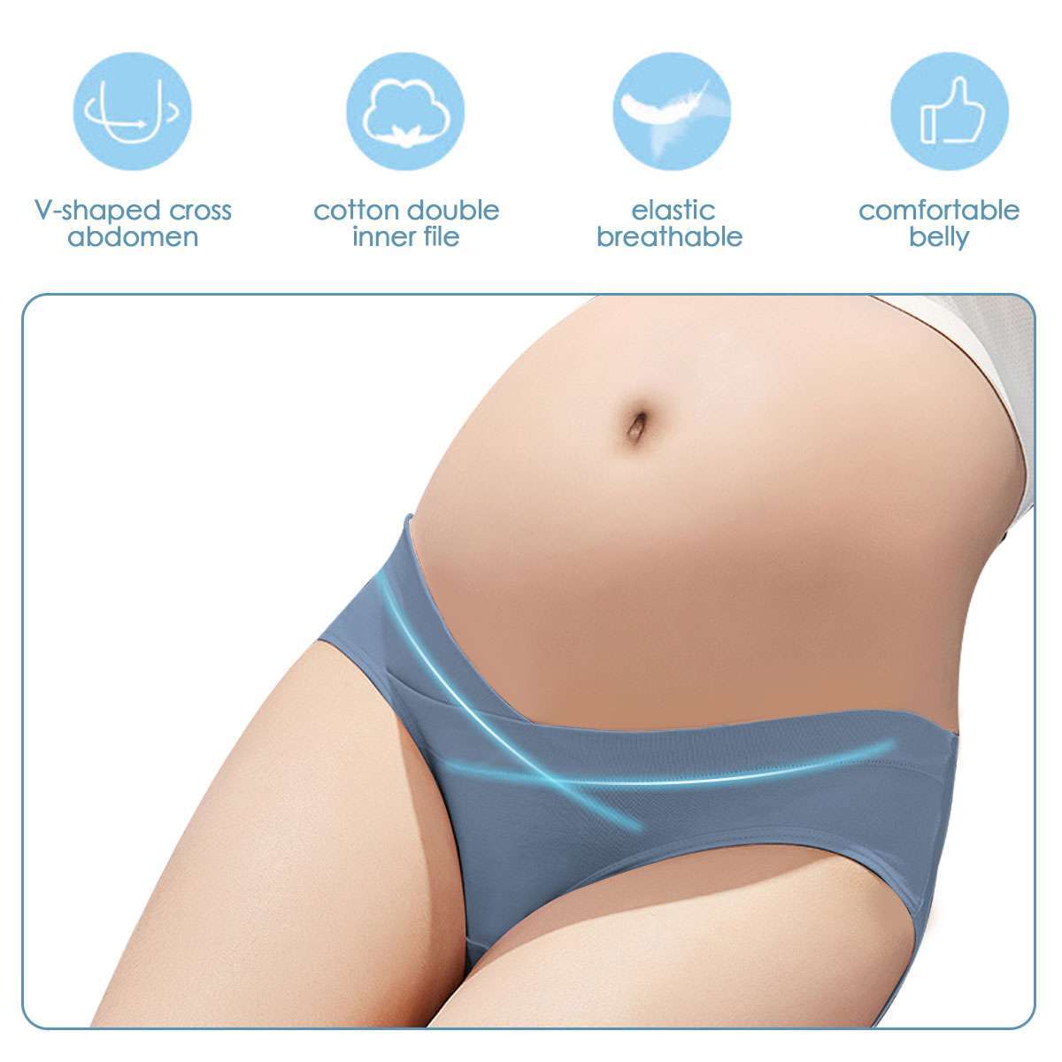 1-3Pcs Maternity Knicker Brief Low Waist Cotton Pregnant Women Underwear Panties