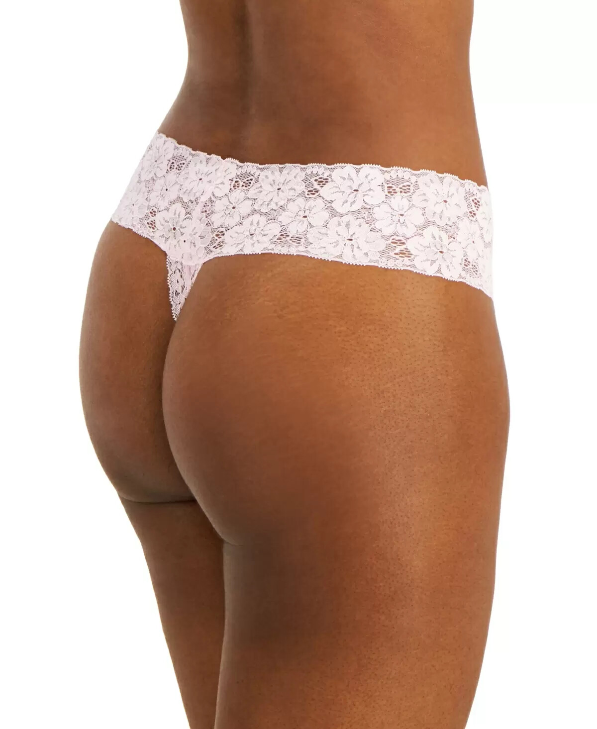 Jenni Intimates Women’s Lace-Trim Thong Panty Underwear, Tossed Hearts Pink