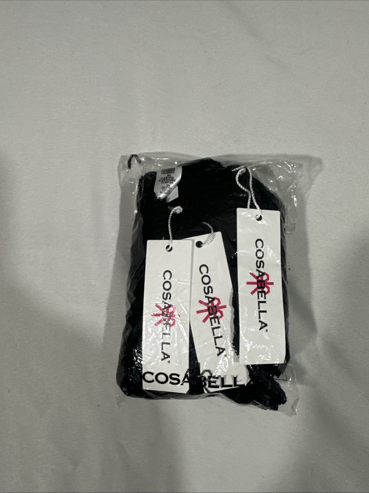 NWT Cosabella [ 3PC – 1X ] Never Say Never Extended Cutie Thong in Black T2184