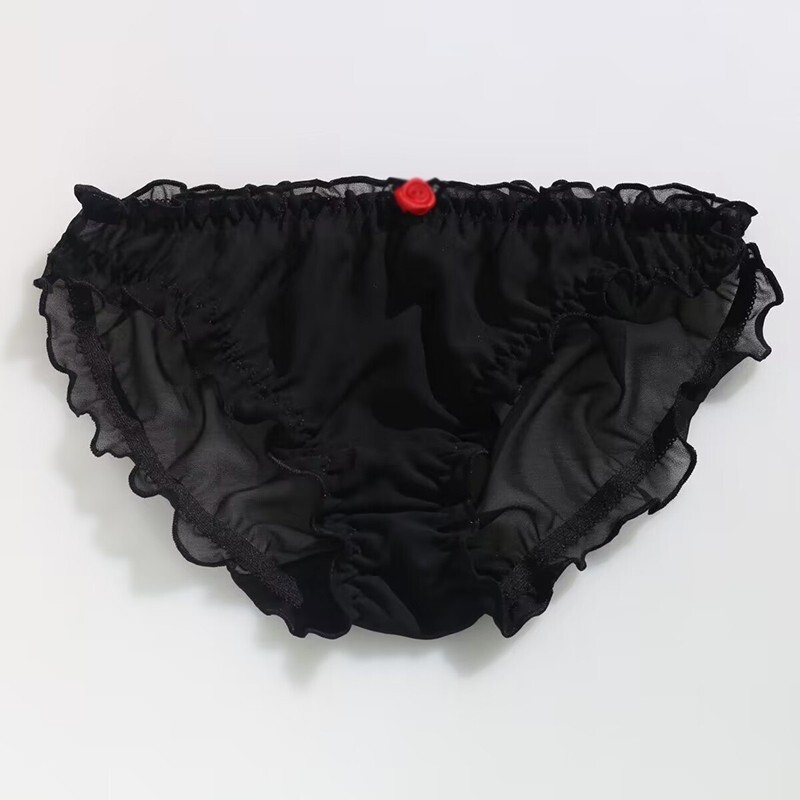 Sweet Cute Womens Girls Sheer Panties Briefs Underpant Ruffles Chiffon Underwear