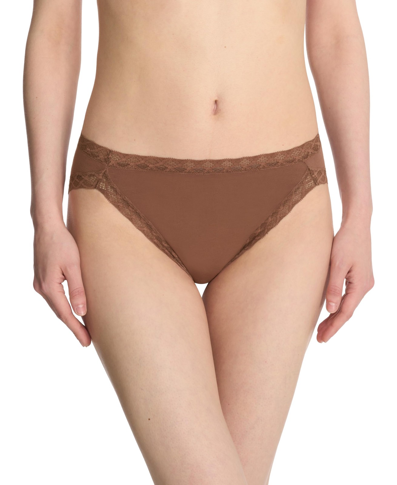 Natori Women’s Bliss Cotton French Cut Panty 152058, Nutmeg, XL