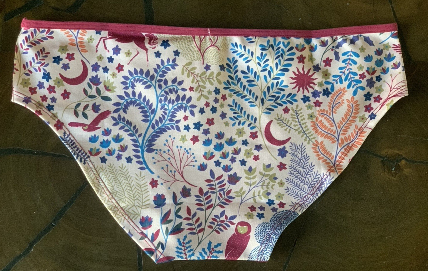 NWT Anthropologie The LyreBird Skin Seamless Printed Hipster Briefs Size S/M
