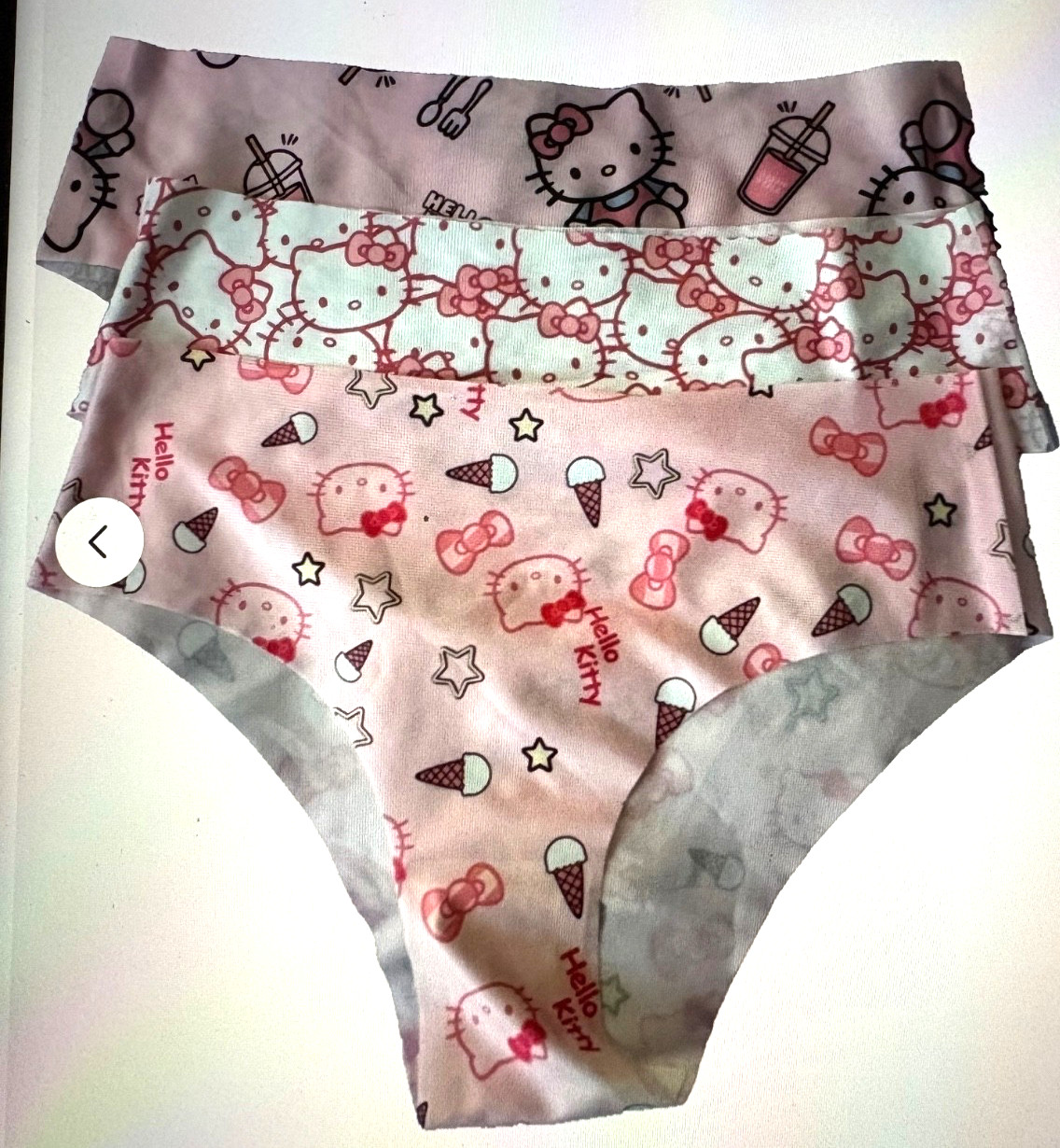Sanrio Hello Kitty Pink Cute Cartoon Kawaii Brief Panties – 3 pack Large