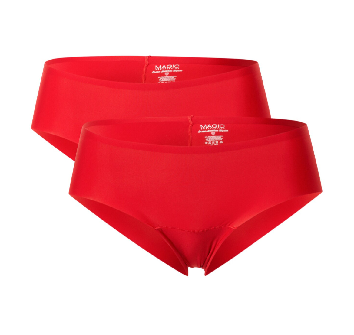Magic Bodyfashion 2-Pack Dream Invisibles Hipster Knickers Hollywood Red L UK 12