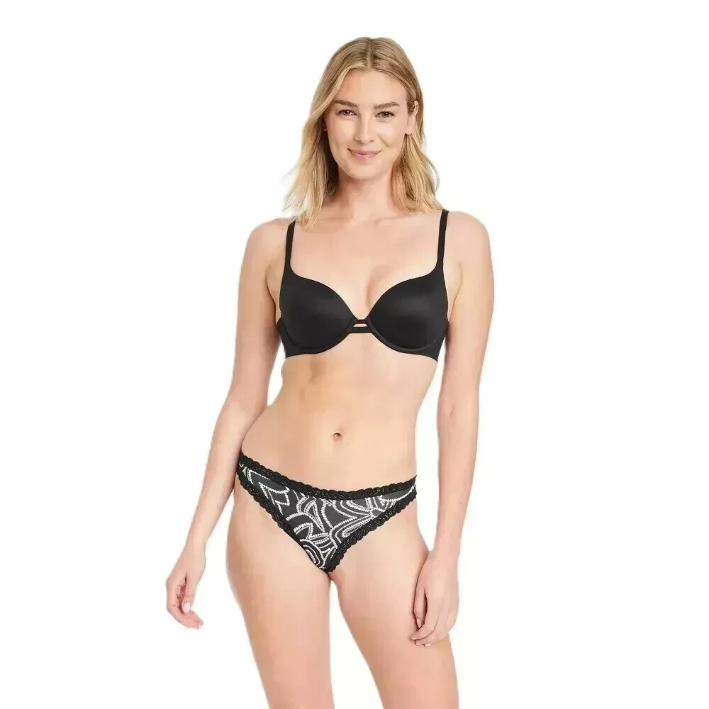Auden Women’s Variety Thong 2 Pack Panties Size XS