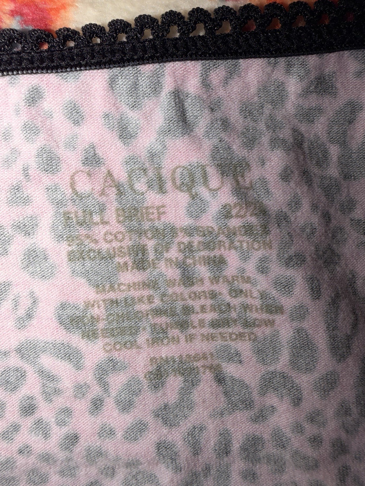 22/24 Lane Bryant Cacique Full Briefs Pink Leapord Print