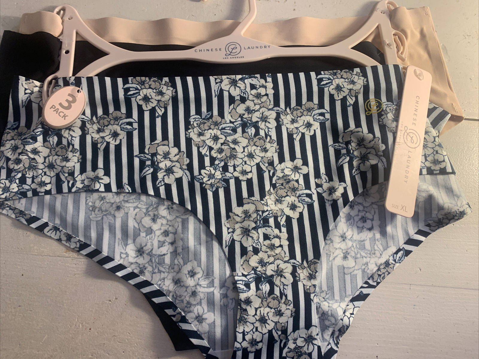 Chinese Laundry Hipster Panties 3 Pack Flowers Multicolor Size XL Underwear