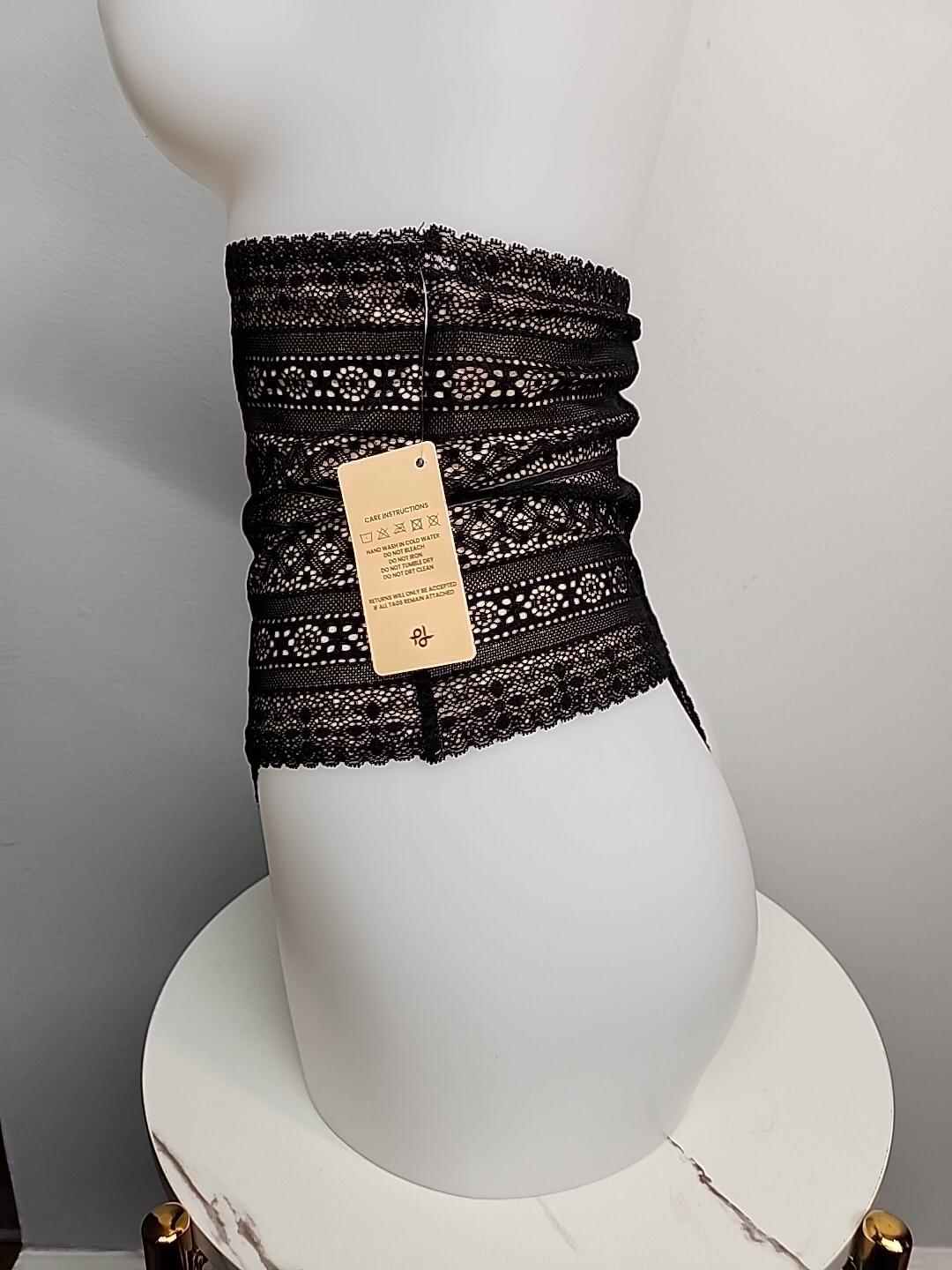Nwt Popilush Shapewear Panties High-waisted Underwear Lace Thong Black Color XXL