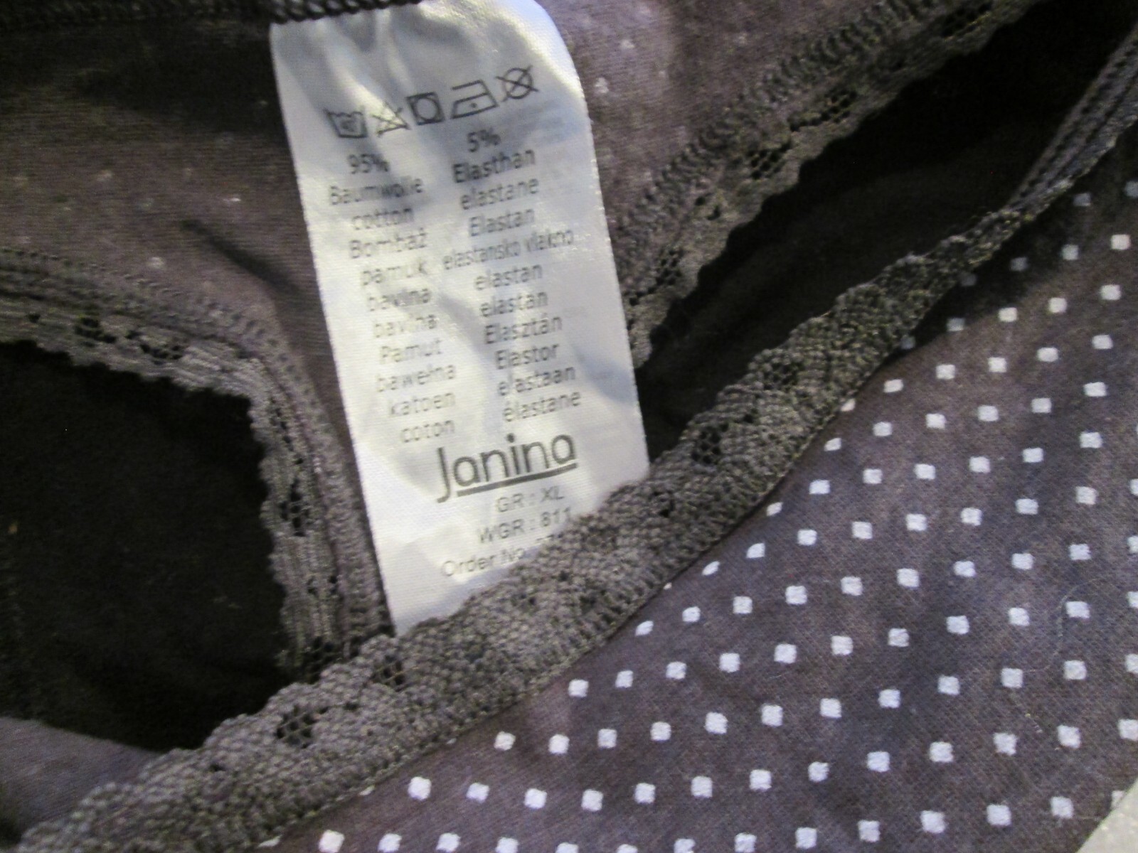 New 4 Ladies Thongs Cotton Panties💚Size XL💚Pink, Gray Dot, Black, Gray💚