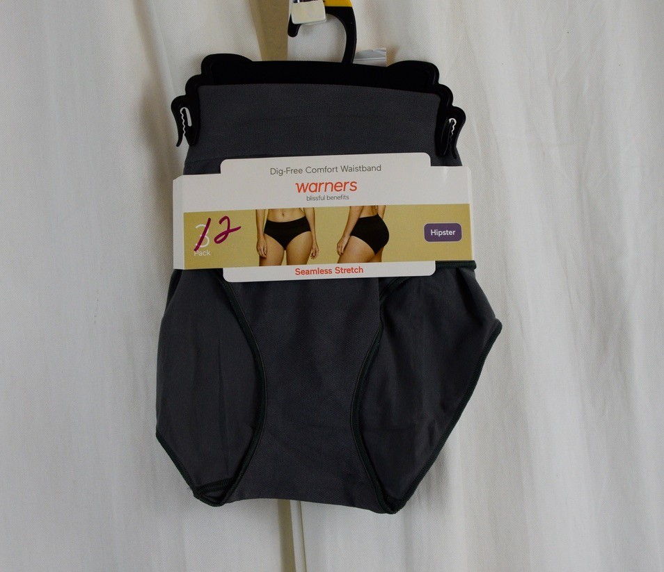 2 PACK Warner’s Women’s Blissful Benefits Seamless Hipster Panty Size Large
