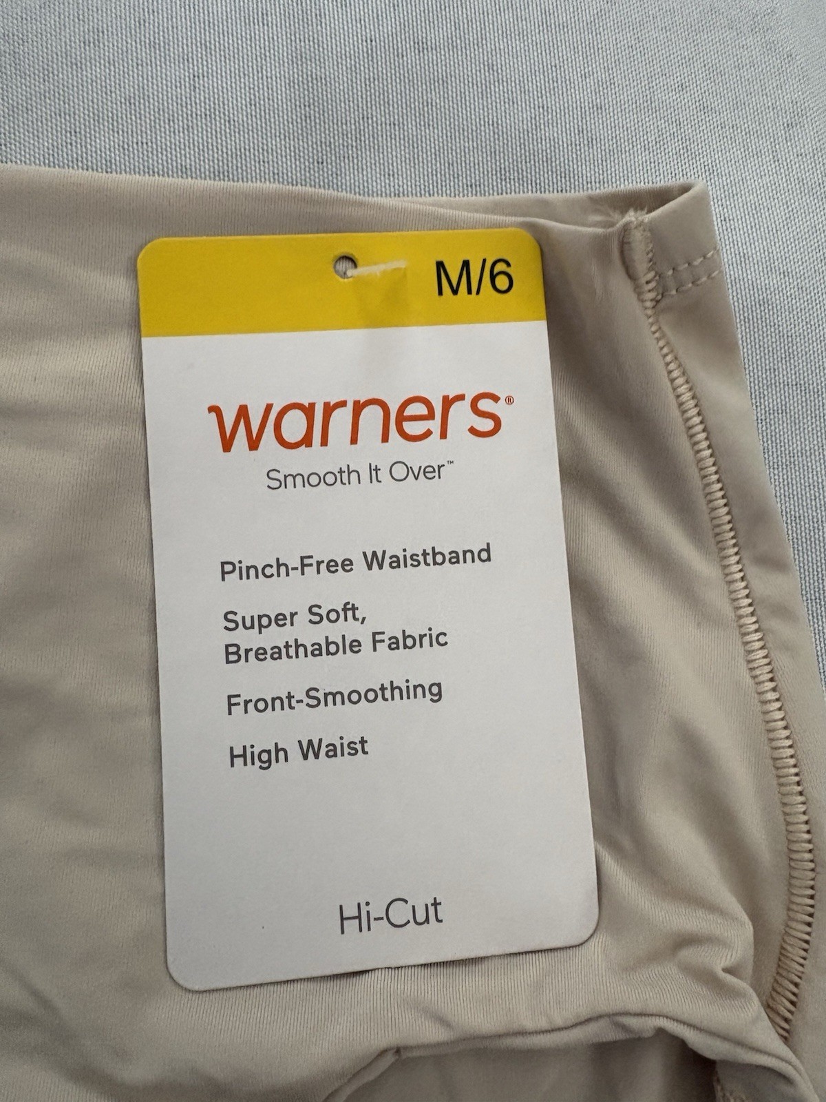 NEW Warners Briefs Smooth It Over Pinch-Free 2 Pair Hi-cut High Waist Medium 6